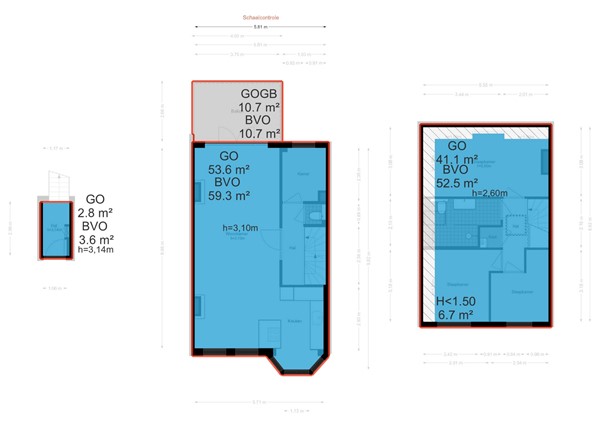 Floorplan - Drie Octoberstraat 17A, 2313 ZL Leiden